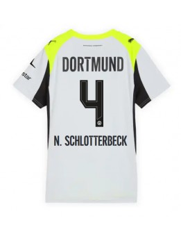 Borussia Dortmund Nico Schlotterbeck #4 Replika Borta Kläder Dam 2025-26 Kortärmad